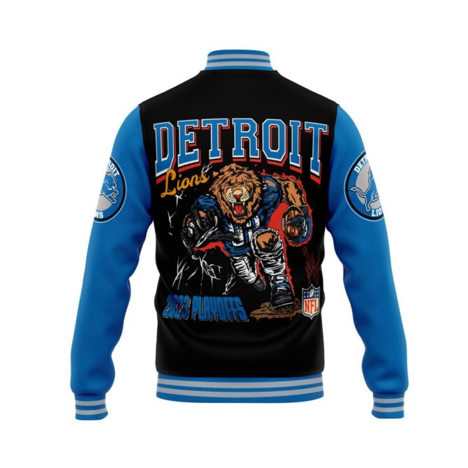 Detroit Lions 2023 Playoffs Varsity Jacket - Nfc North Champs Edition - Image 2