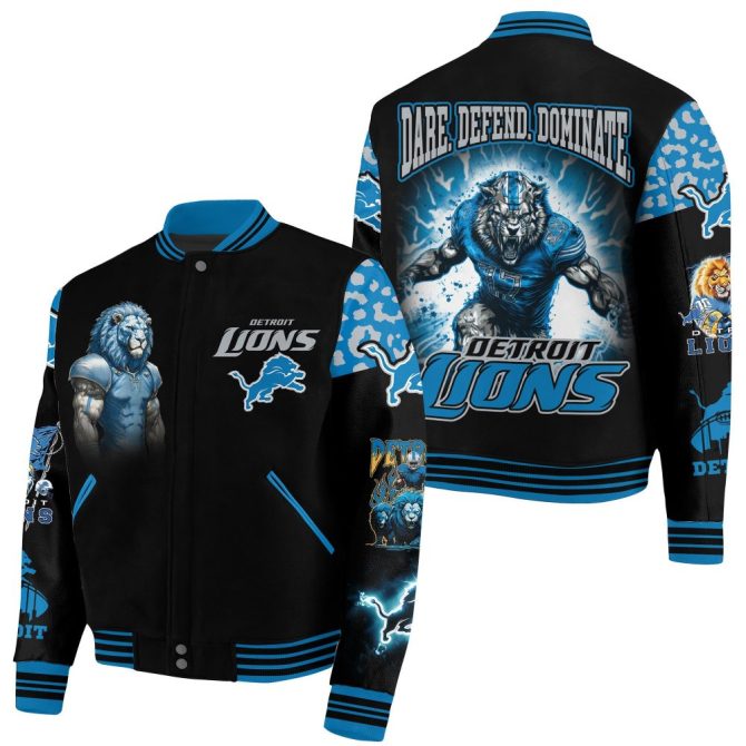Detroit Lions Varsity Jacket - Bold Design, Perfect For Fans! Limited Edition