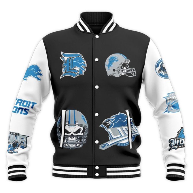 Detroit Lions Varsity Jacket - Bold Design, Perfect For Fans - Limited Edition - Image 3