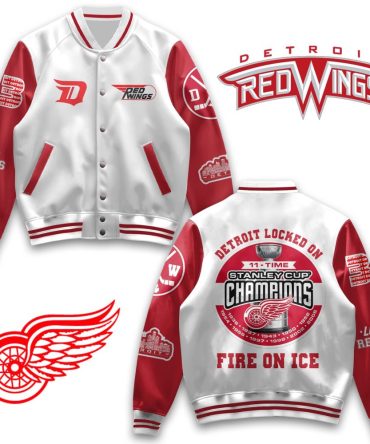 Detroit Red Wings Jacket – 11-Time Stanley Cup Champions, Stylish Varsity Design