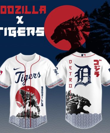 Limited Edition Godzilla X Tigers Baseball Jersey – Detroit Style Collector'S Item
