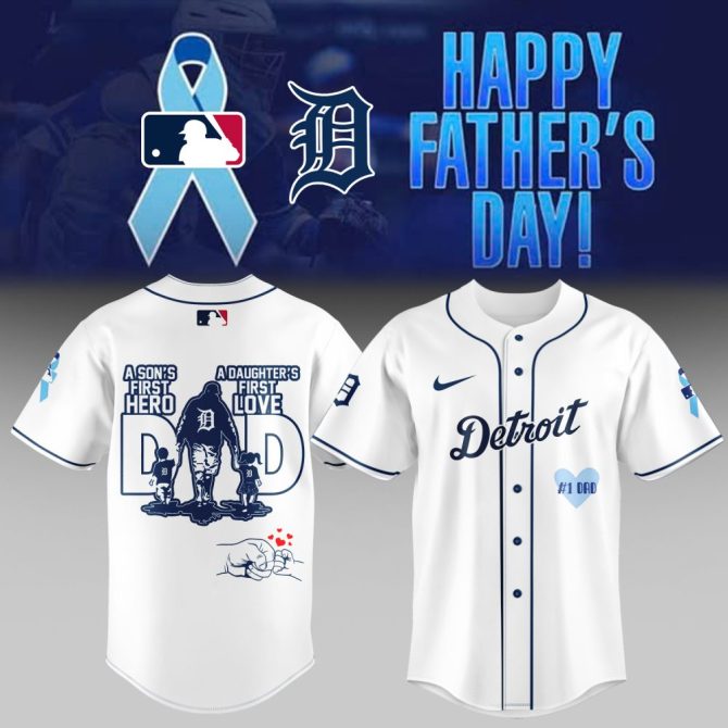 Celebrate Father'S Day: Detroit Baseball Fan Jersey - A Son'S Hero, A Daughter'S Love