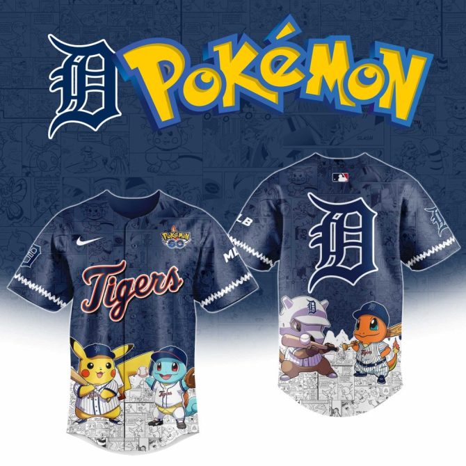 Detroit Tigers Pokémon Baseball Jersey – Limited Edition Fan Gear!