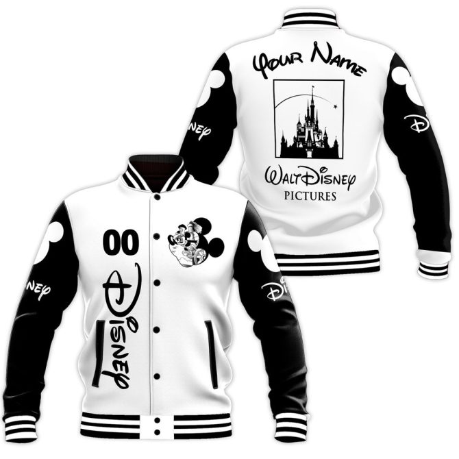 Custom Disney Varsity Jacket - Personalized Mickey Mouse Design