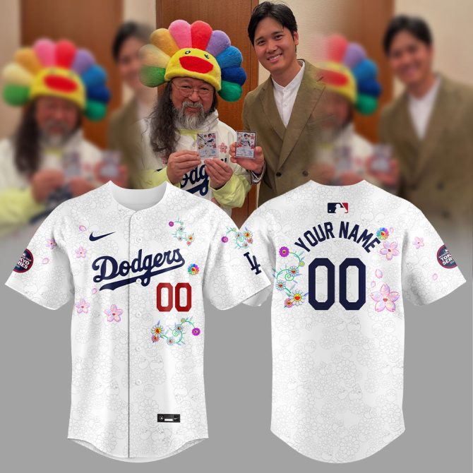 Custom Dodgers Floral Jersey – Personalized Name & Number, Unique Design