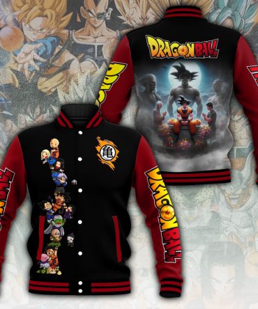 Dragon Ball Z Anime Varsity Jacket - Iconic Goku & Friends Design, Perfect Gift For Fans