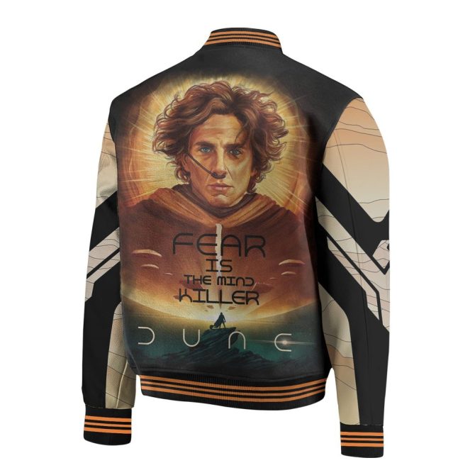 Dune Movie Jacket - Fear Is The Mind Killer Graphic Bomber - Sci-Fi Fan Gift - Image 3