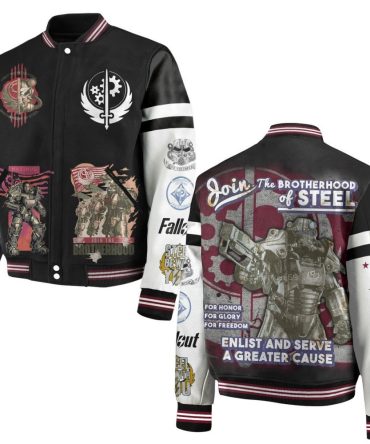 Brotherhood Of Steel Varsity Jacket - Iconic Fallout Gamer'S Apparel