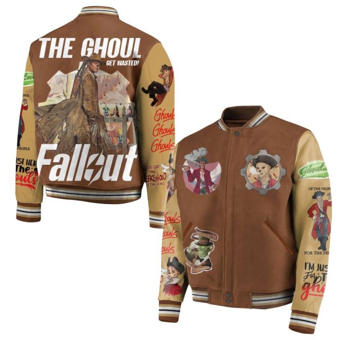 Fallout Ghoul Varsity Jacket - Gamer'S Choice For Style & Comfort, Unisex Design