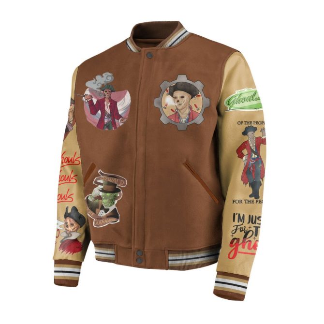 Fallout Ghoul Varsity Jacket - Gamer'S Choice For Style & Comfort, Unisex Design - Image 2
