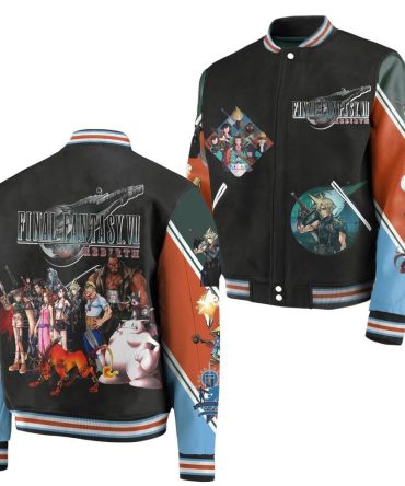 Final Fantasy Vii Rebirth Varsity Jacket – Iconic Gamer Style For Fans