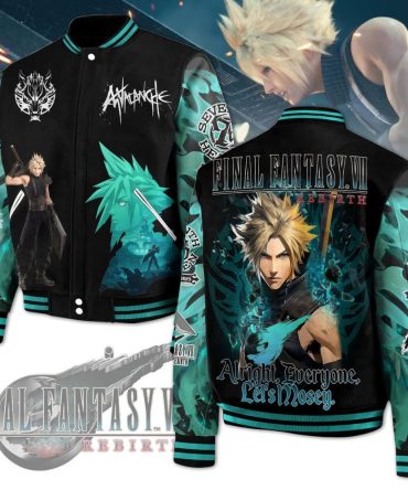 Final Fantasy Vii Rebirth Cloud Strife Bomber Jacket - Stylish Gamer Apparel
