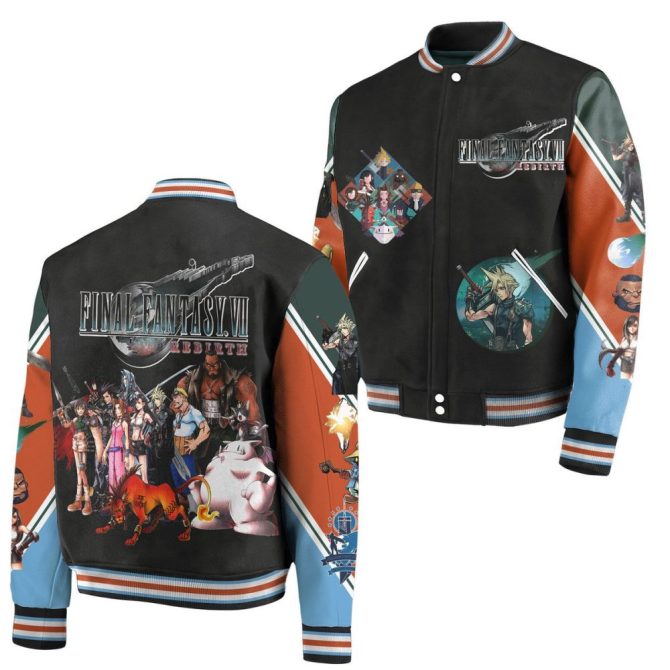 Final Fantasy Vii Rebirth Bomber Jacket – Iconic Characters & Art Design