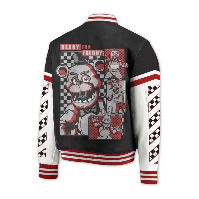 Freddy Fazbear Varsity Jacket - Stylish Gamer Wear For Fans - Limited Edition - Image 3
