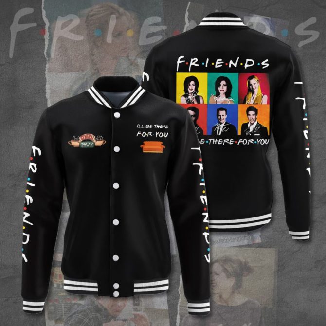 Friends Tv Show Varsity Jacket – Iconic Cast Design, Unisex, Cozy & Stylish