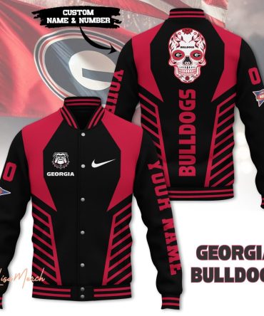 Custom Georgia Bulldogs Varsity Jacket - Personalized Name & Number , Stylish College Gear
