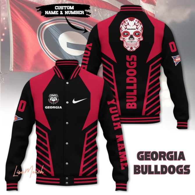 Custom Georgia Bulldogs Varsity Jacket - Personalized Name & Number , Stylish College Gear
