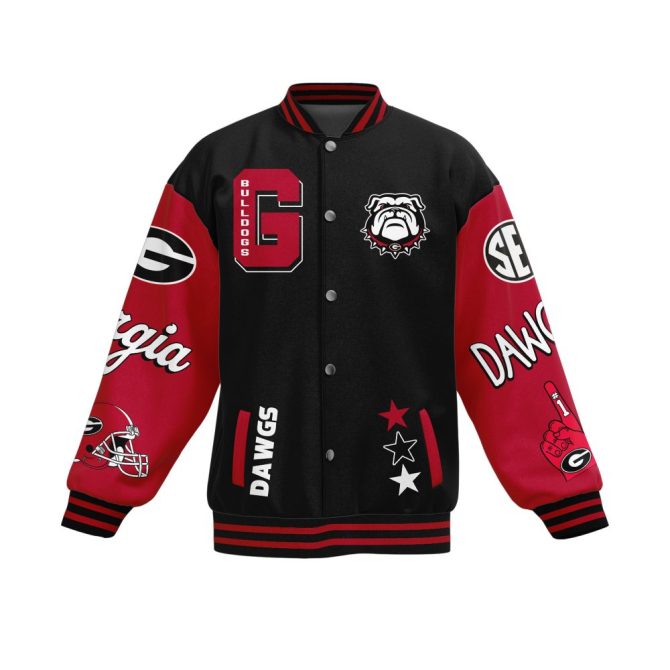 Georgia Bulldogs Varsity Jacket - Bold Design, Perfect For Fans - Show Your Team Spirit! - Image 2