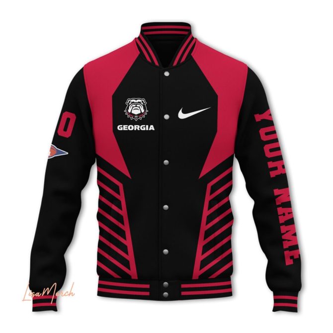 Custom Georgia Bulldogs Varsity Jacket - Personalized Name & Number , Stylish College Gear - Image 2