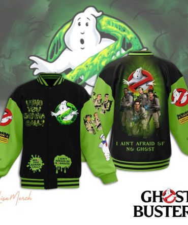 Ghostbusters Varsity Jacket - Retro Movie Fan Apparel, Green & Black, Limited Edition