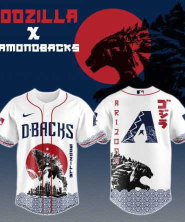 Limited Edition Godzilla X Diamondbacks Baseball Jersey – Unique Design & Premium Quality
