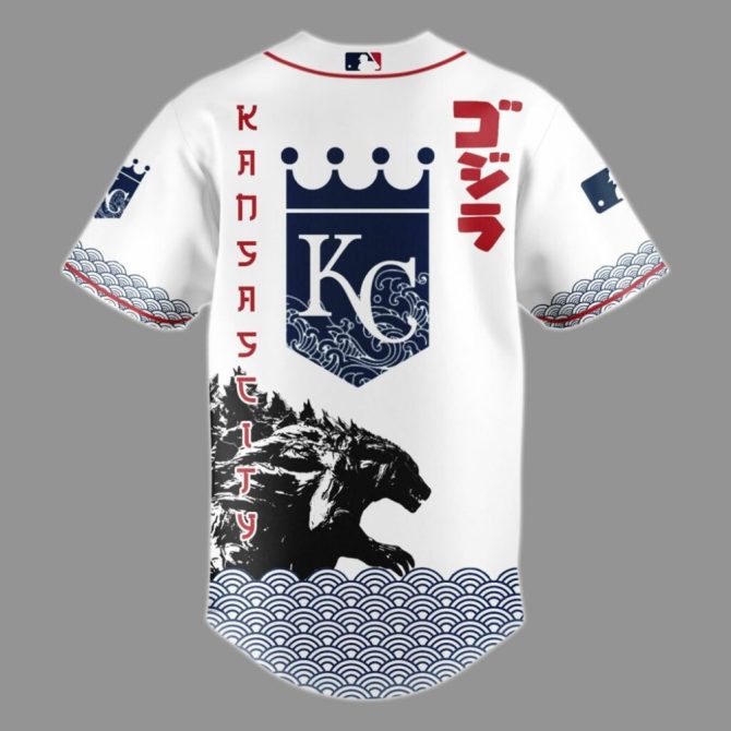 Kansas City Royals X Godzilla Limited Edition Baseball Jersey - Unique Fan Gear - Image 3