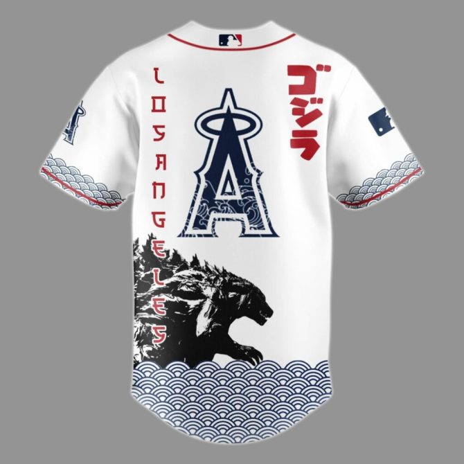 Exclusive Godzilla X Angels Jersey – Limited Edition Fan Gear For Ultimate Fans! - Image 3