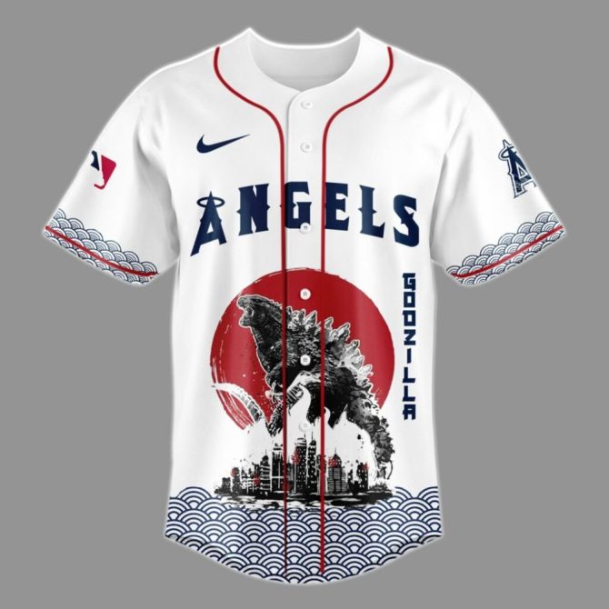 Exclusive Godzilla X Angels Jersey – Limited Edition Fan Gear For Ultimate Fans! - Image 2