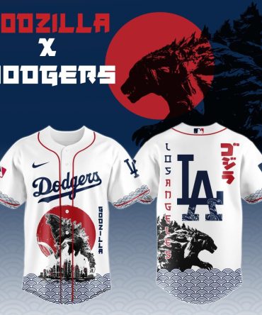 Limited Edition Godzilla X Dodgers Baseball Jersey – Unleash Your Inner Fan With Epic Style!