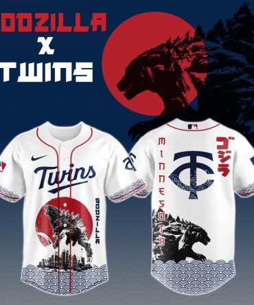 Limited Edition Godzilla X Twins Baseball Jersey – Stylish Fan Gear For Ultimate Collectors