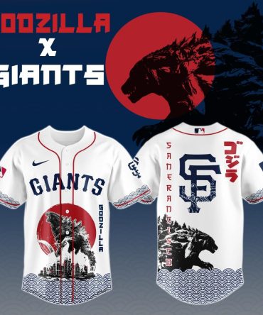 Limited Edition Godzilla X Giants Baseball Jersey - Unique Design & High-Quality Fabric