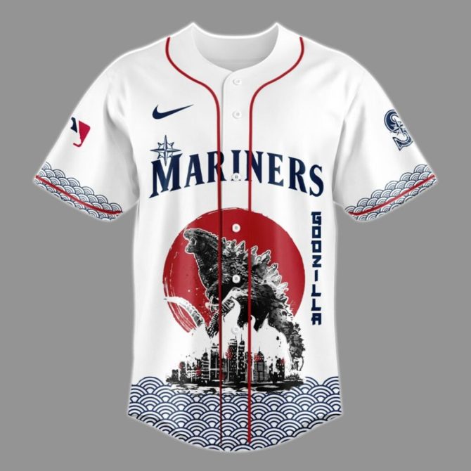 Exclusive Godzilla X Mariners Jersey - Limited Edition Fan Gear - Image 2
