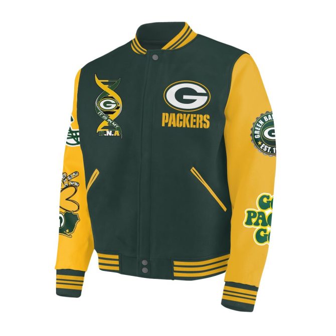Green Bay Packers Varsity Jacket - Bold & Stylish Fan Gear For Ultimate Game Day Pride - Image 2