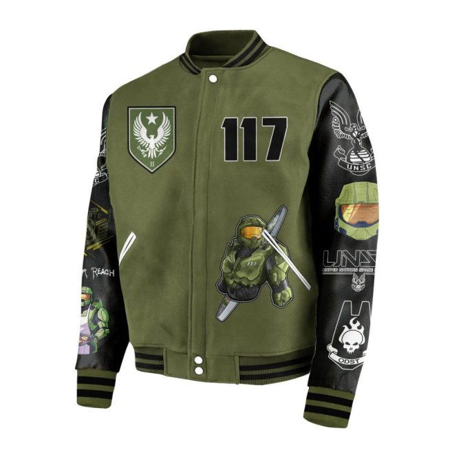 Epic Spartan Ii Academy Jacket - Master Chief Inspired Varsity Coat For Gamers - Image 2