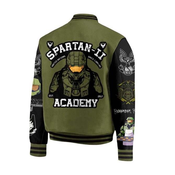 Epic Spartan Ii Academy Jacket - Master Chief Inspired Varsity Coat For Gamers - Image 3