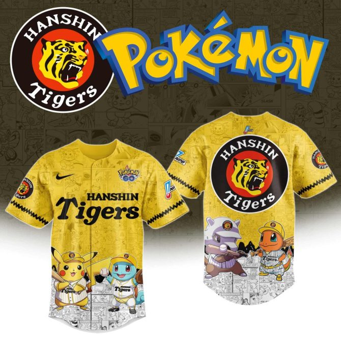 Limited Edition Hanshin Tigers X Pokémon Jersey - Pikachu & Friends Design