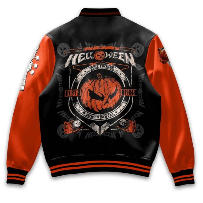 Limited Edition Helloween Varsity Jacket - Stylish Halloween Bomber With Unique Design - Image 3