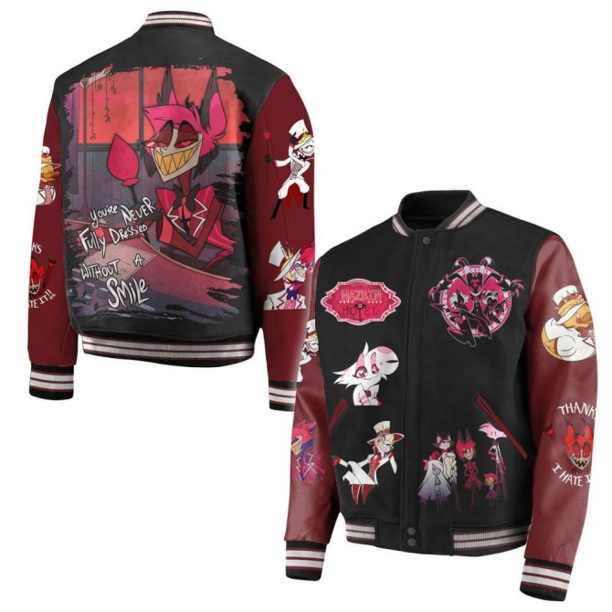 Hazbin Hotel Varsity Jacket – Stylish Anime Art, Perfect Gift For Fans!