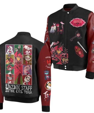 Limited Edition Hazbin Hotel Varsity Jacket – Anime Fans Must-Have! 🔥