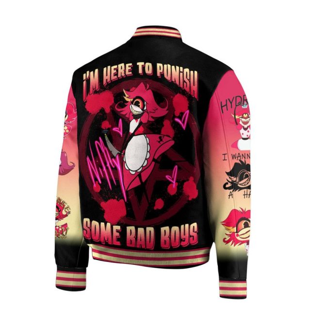 Edgy Graphic Bomber Jacket - Bold Anime-Inspired Design For Trendsetters - Image 2