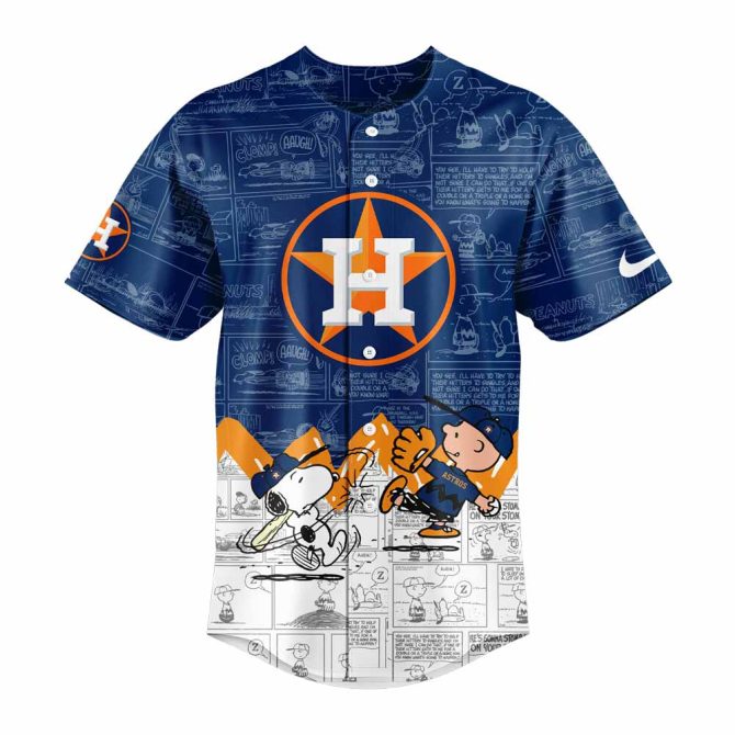 Limited Edition Peanuts Night Baseball Jersey - Astros Fan Gear By Nike - Image 2