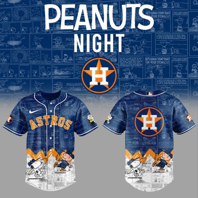 Astros Peanuts Night Jersey – Limited Edition Baseball Shirt With Snoopy & Charlie Brown