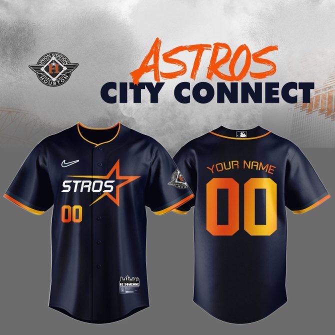 Custom Houston Astros City Connect Jersey – Personalize Your Name & Number