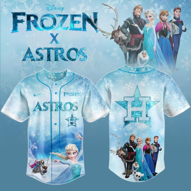 Disney Frozen X Astros Limited Edition Jersey – Magical Baseball Fan Gear!