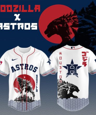Limited Edition Godzilla X Astros Baseball Jersey – Unleash The Beast In Style!