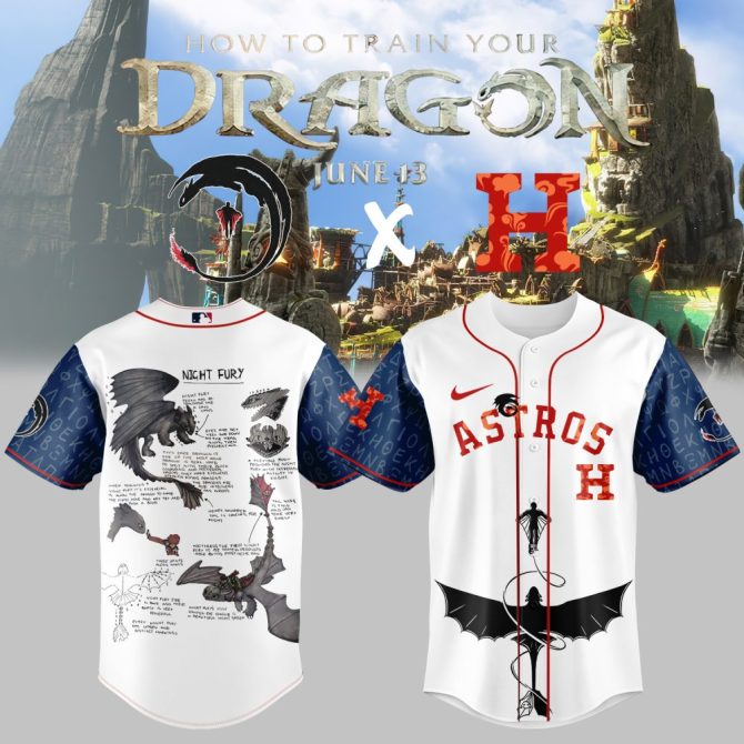 Astros X How To Train Your Dragon Jersey - Limited Edition Night Fury Design