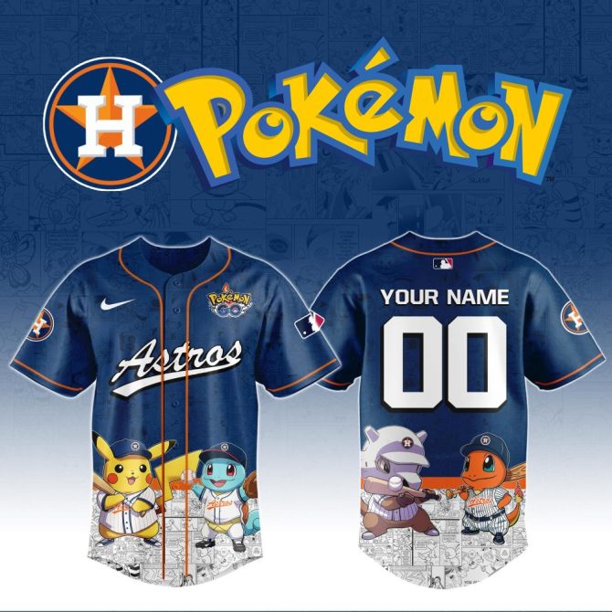 Custom Astros Pokémon Jersey - Personalize With Your Name! Limited Edition Fan Gear