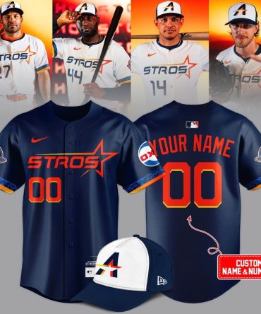 Customizable Astros Jersey & Cap Set - Add Your Name & Number - Perfect Gift For Fans!