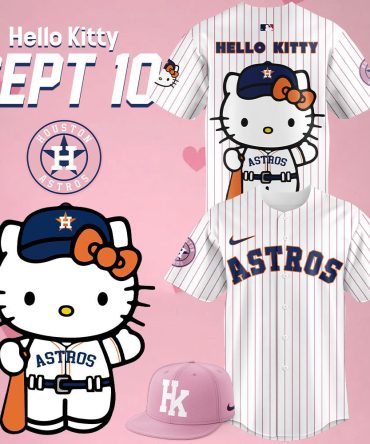 Limited Edition Hello Kitty Houston Astros Jersey & Cap Set – Perfect For Fans!