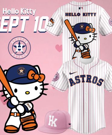 Limited Edition Hello Kitty Houston Astros Jersey & Cap Set - Perfect For Fans!
